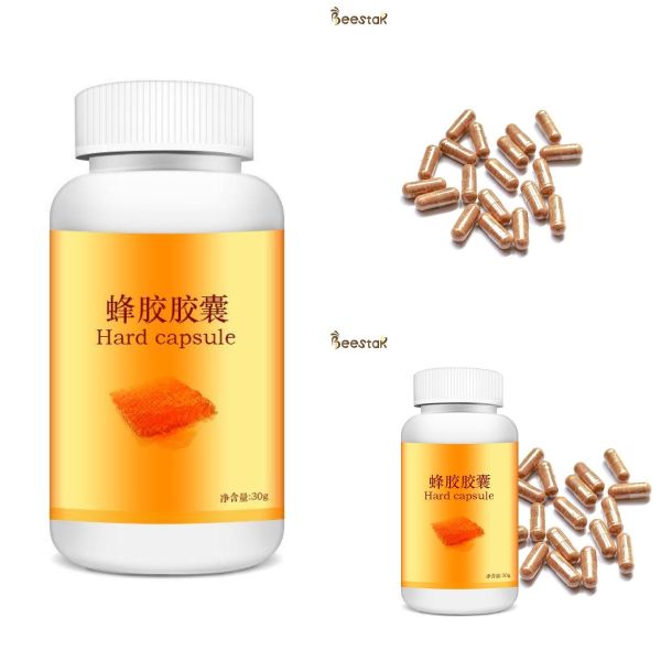 Cápsula orgánica natural del propóleos de la apicultura para el uso médico y de la salud