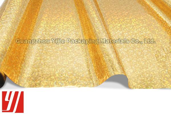 O rolo dourado da folha do laser de 0.64m*180m para OPP laminou papéis