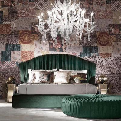 Conjuntos de quarto contemporâneos seccionais de cama italiana de luxo moderna com encosto alto