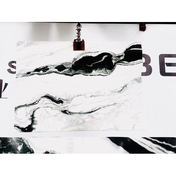 Brazil Panda White Marble Luxury Stone Book-match Background Feature Wall Luxurious Flooring Stone