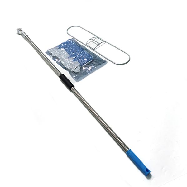 100% 210gsm Microfiber Cleanroom Mop With 120cm Stainless Steel Handle