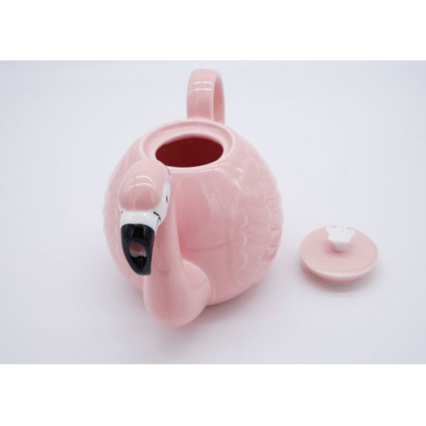 Creative Ceramic Houseware Animal Shaped Teapots / 3D Pink Flamingo Teapot