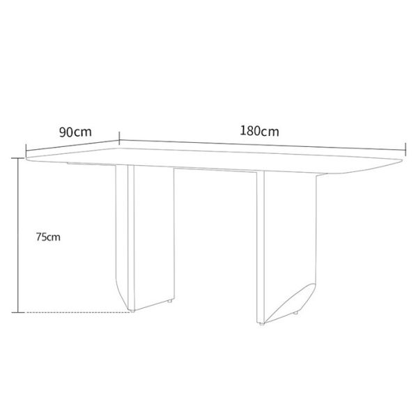 Table de salle à manger en acier inoxydable