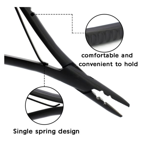 Customized Request Hair Parting Tool Stainless Steel I-Tips Micro Beads Closer Plier
