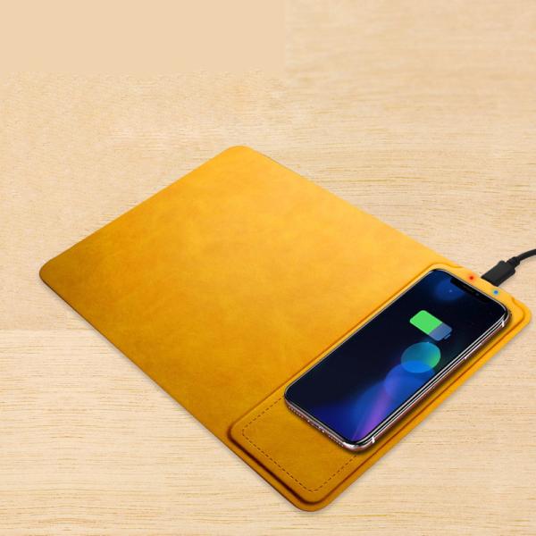 MOUSE PAD WIRELESS CHARGER New PU Leather Qi universal Wireless Charging Pad mouse for iPhone X/8 charger Mouse Pad