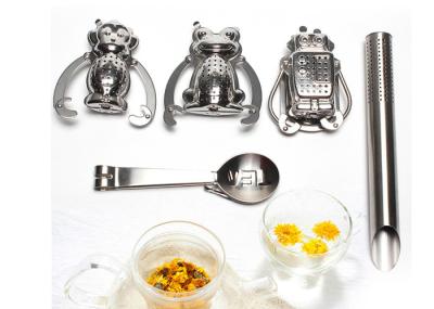 Robot Monkey Frog Shape Lovely Deeper Herbal Basket Tea Strainer Stainless Steel 304