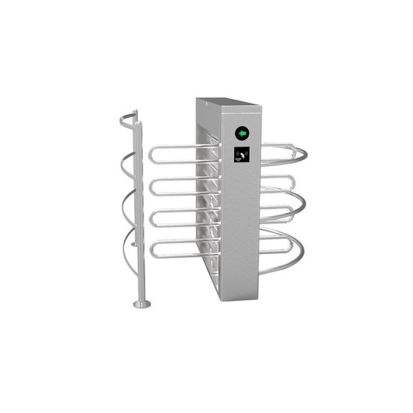 High Speed 304 Stainless Steel Half Height Turnstile with Fingerprint Recognition System and 30 Person per Minute Flow Rate