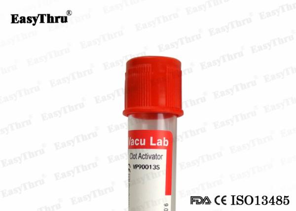 Medical Vacuum Blood Sample Collection Tubes Red Cap 2ml-10ml Volume