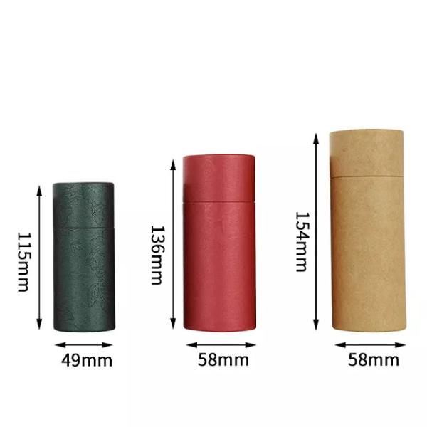 Multi-size Essential Oil Paper Tube Packaging CMYK Cosmetic Food Paper Packaging Tubes