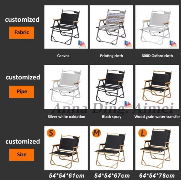 屋外 折りたたみ キャンプ チェア カーミット スタイル スクウェア チューブ 厚い 休憩 椅子 携帯 折りたたみ