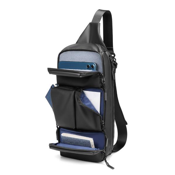 Anti Theft Water Resistant Mens Vest Chest Sling Bags 0.44kg