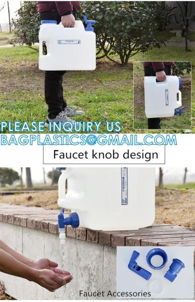 Portable Outdoor Camping Water Bucket With Handle BPA-Free Food Grade Material Square Liquid Storage Container