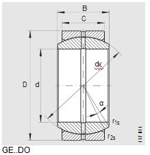 GE40DO GE40DO 2RS Steel/Steel Radial Spherical Plain Bearing