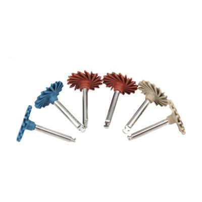 6Pcs  Dental Rubber Diamond Polisher Impeller CA RA Polishing Composite Kits Discs Wheel