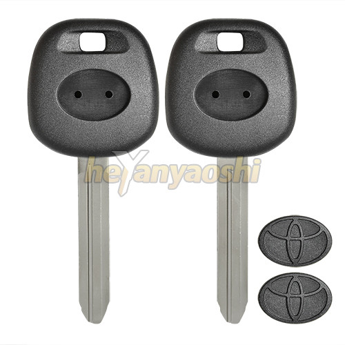 Toyota Transponder Key Shell Toy43 Brass Blade With Logo