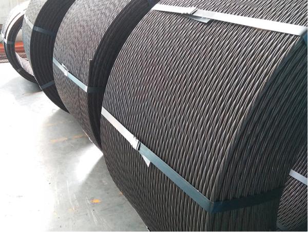 1X7 High Tension Prestressed Concrete Cables 1860Mpa Steel Strand For Brige