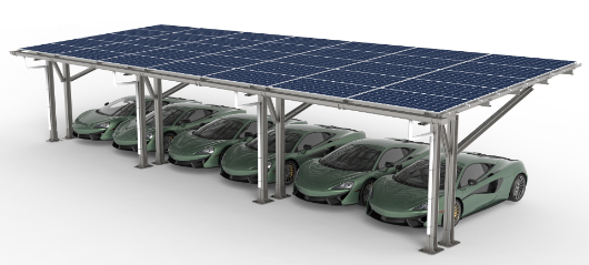 High Stability Carport Solar System ECO Γ Frame Carport Economical Long Lifespan