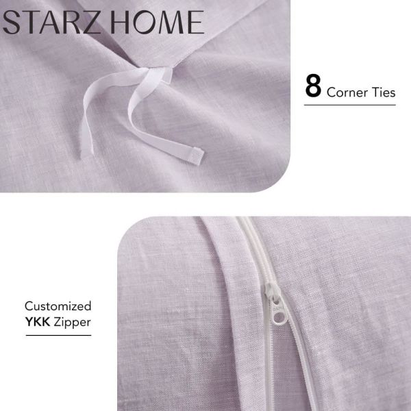 All-Season Disposable Bedding Set 100% Linen Duvet Cover with Elastic and Best Reviewed