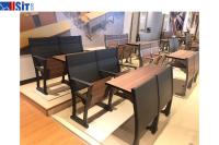 Ler a leitura Hall Chair Steel Backrest College da escada da escola da sala de aula dobrou a mesa