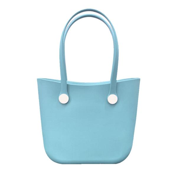 Two Handles Large Rubber Beach Bags Open Closure Type For Shopping