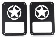 Wrangler 07-17 Flat Tail Lamp shade ,Free Star Style ,Black,Stainless steel dusting, original hole screw fixed