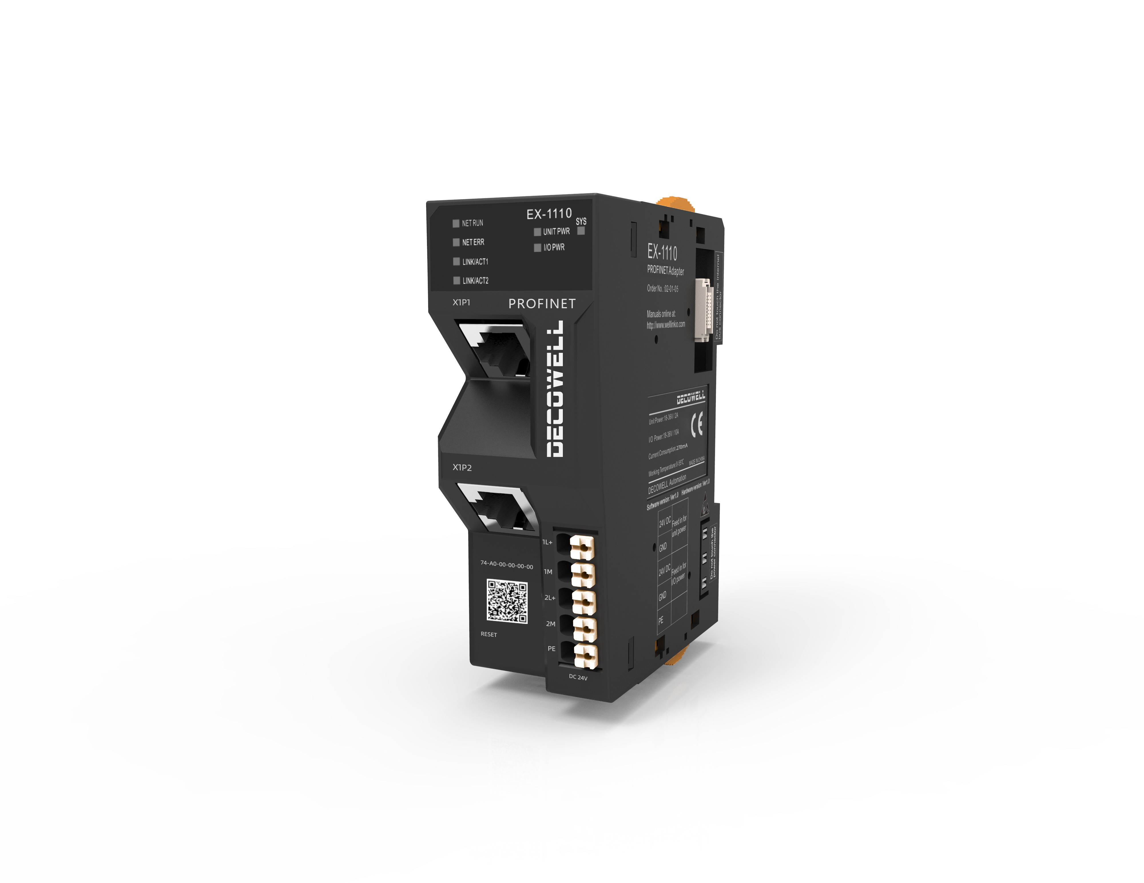 Промышленный 100 Мбит/с Ethernet Profinet Io модуль адаптер цифровой входный модуль EX-1110