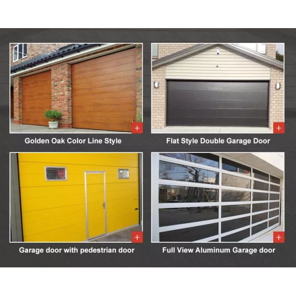 Коммерчески изолированный гаража дверей панели сэндвича щиток сползая 0.6mm секционного надземный