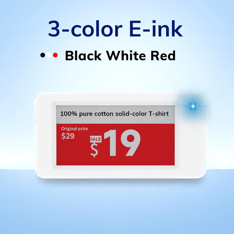 3.7 Inch E-paper Display 240×416 Resolution Black/White/Red 3-Color E-Ink Screen