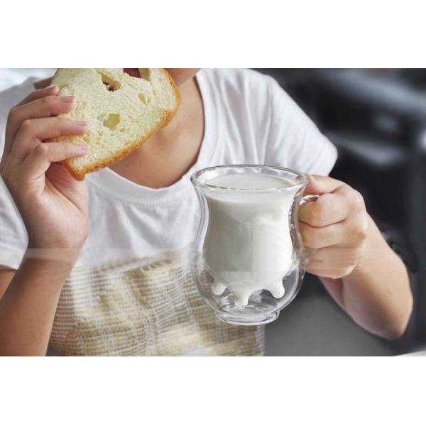 Форма ниппели коровы молока чашки милой стены двойника икры стеклянная не легкая к сломленному