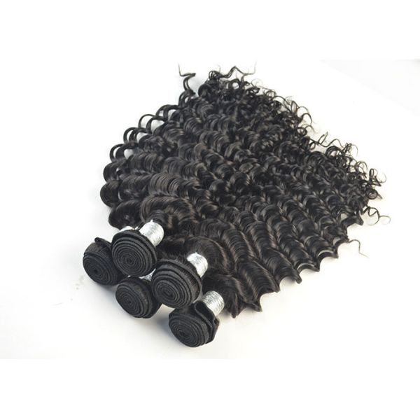 Deep Curl Virgin Peruvian Hair Extensions Unprocessed Peruvian Hair Bundles 3 Pcs A Lot