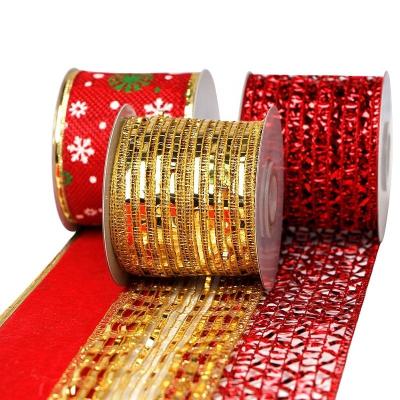 Faixa de decoração de fio de ferro de Natal em 63mm Tamanho com design de borracha com fio