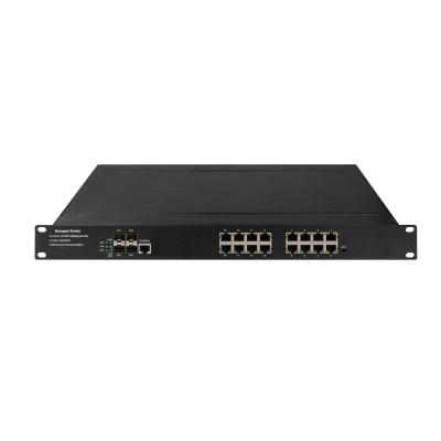 L2 controlado endureceu 16 portos industriais portuários DC36V da fibra do interruptor 4pcs dos ethernet