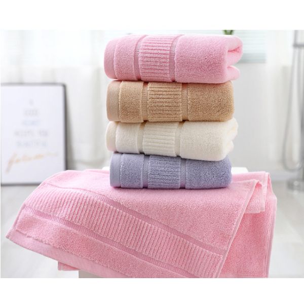 Logotipo de bordado Toalla de algodón para niños Mujeres Casa Hotel Spa Ect 35 * 75 cm / 70 * 140 cm