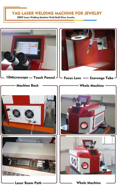 Advertising Industry Jewelry Laser Welding Machine Red Color Stable Performance