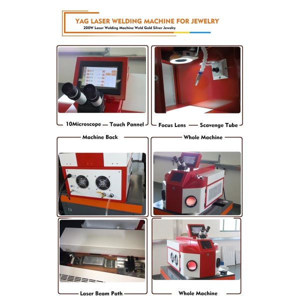 Advertising Industry Jewelry Laser Welding Machine Red Color Stable Performance