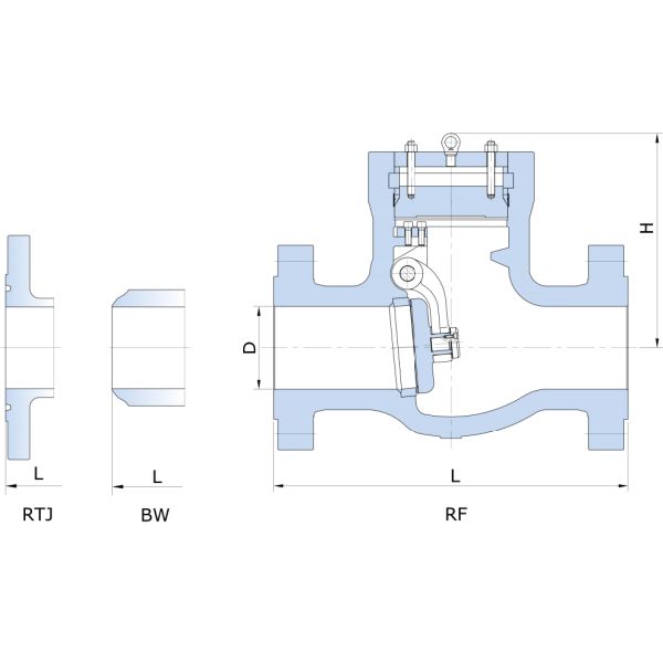 Задерживающий клапан Dn250 2500lb Rf 10