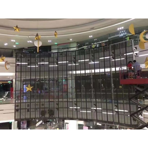 32873 1000cd Led Window Display Screen Glass 3840hz
