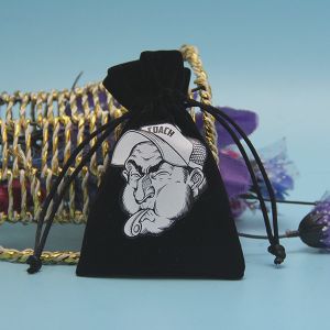 Вспомогательным материал бархата сумки ювелирных изделий Дравстринг замши напечатанный логотипом изготовленный на заказ для подарка