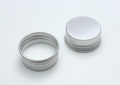 28mm Silver Screw Caps , Custom Aluminum Screw Covers For Screw Bottle