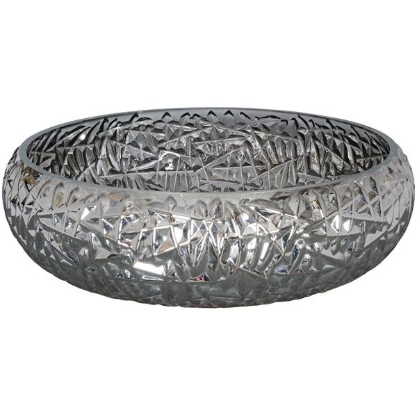 Chromed Decorative Bathroom Sink Bowls Ball Shape Round Silver Glass Vessel Sink