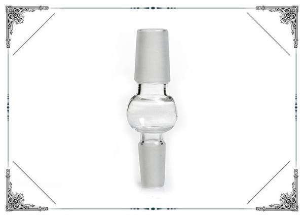 14mm to 18mm Straight Double Male Clear Glass Adapter​ With Ball For  Water Pipe
