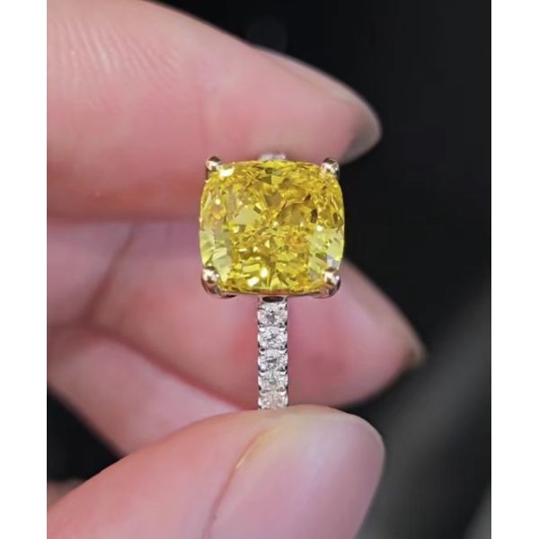 Yellow Diamond Lab Grown Diamond Rings Engagement Wedding Ring