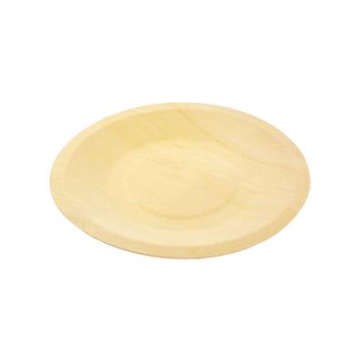 LFGB Bulk Biodegradable Disposable Wooden Plates 160mm For Party Wedding