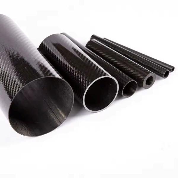 Tubes en fibre de carbone en rouleau 3K 14/16/18/20/25 mm épaisseur de paroi mate / brillante 1 mm/2 mm