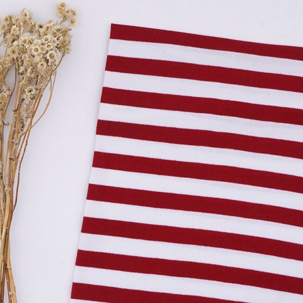 Multi Color Striped Material Fabric 175gsm Polo Shirt Cotton Yarn Dyed Cloth