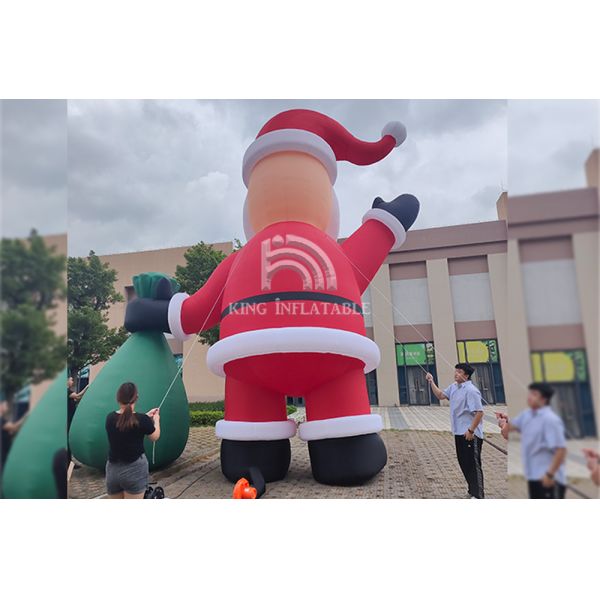Giant Santa Claus 26Ft Inflatable Christmas Decorations Outdoor Air Blown Greeting Model For Christmas / Party / Xmas