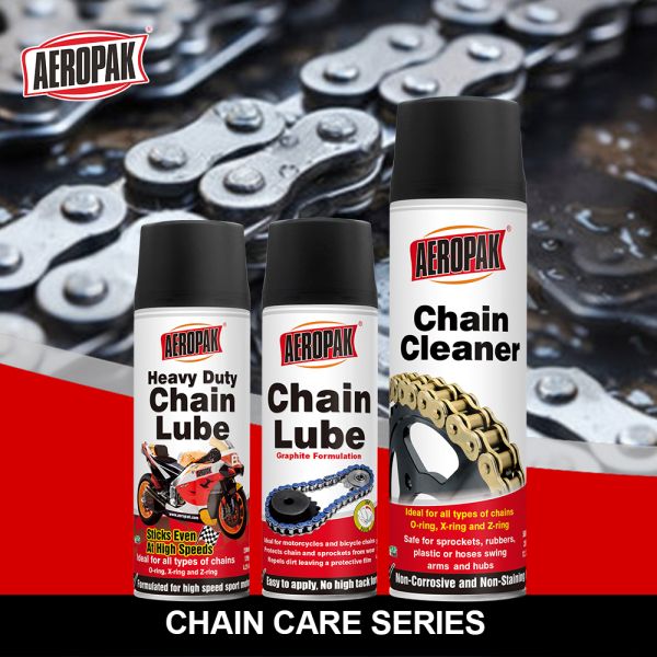 AEROPAK 200ml Automotive Chain Lube Spray Base Oil for Noise Reduction Drag Reduction Improved Transmission Efficiency Fast