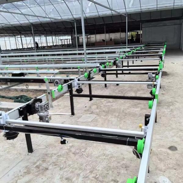 Growing System Rolling Greenhouse Tables Adjustable Shuttle Bench System Agriculture Movable Bench