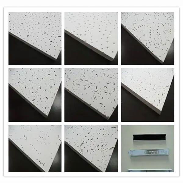 Fireproof Perforated Lay In Acoustical Ceiling Tile 15mm Mineral Fiber
