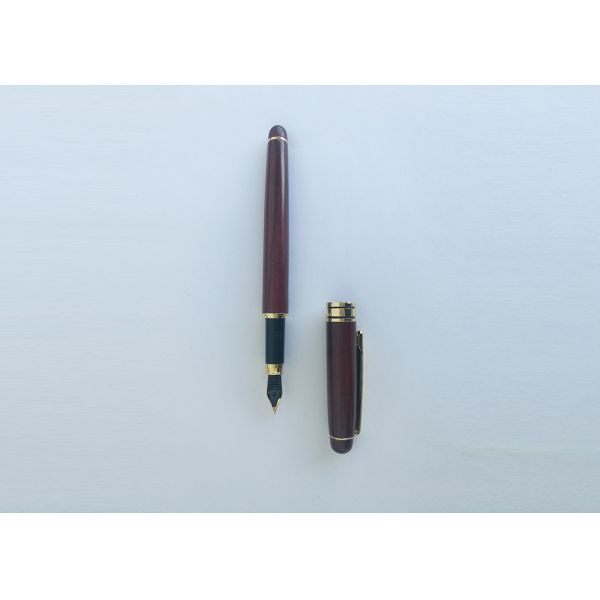 Rosewood box with 1 ball pen 1 fountain pen 1 letter opener for gift or promotional.
